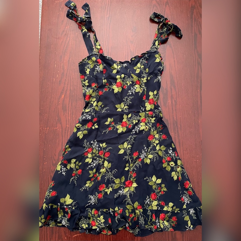 Reformation Christine Rosebud Mini Dress